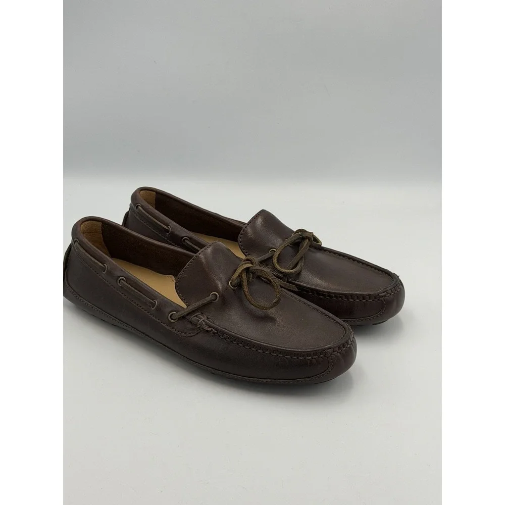 Cole Haan Grant Driver Moc Brown Leather Driving Loafers Shoes Men 8M